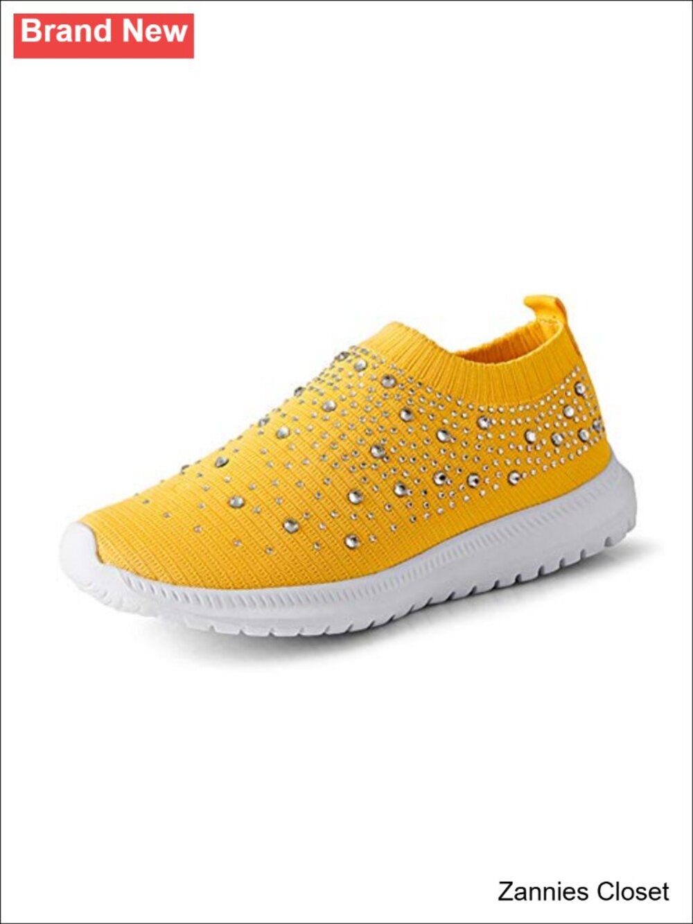 ✨ Mesh Rhinestone Glitter Slip On Ballroom Jazz Latin Dance Sock Sneakers
